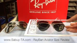 RayBan aviator size review by SabuyTAcom [upl. by Alrak]