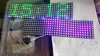 NTP clock on two 8x32 addressable led displays 2 [upl. by Enelyt]