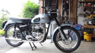 1956 Triumph T110 Tiger Pre Unit  still running rich [upl. by Justin]