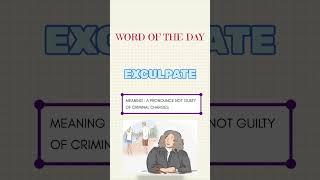 Exculpate vocabulary daily english exam morning shorts trending song [upl. by Arak]