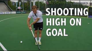 How to hit high on goal HertzbergerTV Field Hockey Tutorial [upl. by Everick968]