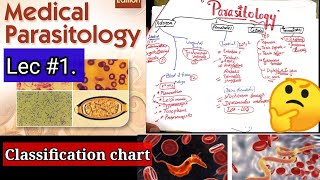 parasitology 🛑 🛑 🛑 CLASSIFICATION CHART protozoa nematode cestodes trematodes microbiology [upl. by Malvie]