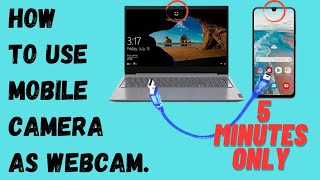 How to use mobile camera as WEBCAM  use smartphone as webcam in PC Laptop amp computer [upl. by Adelaide]