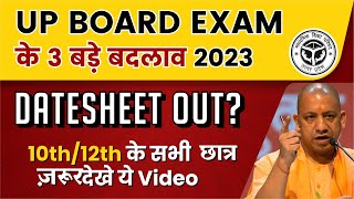 UP BOARD TIME TABLE  DATE SHEET 2023 UP BOARD EXAM DATE 2023  UPMSP BOARD NEWS [upl. by Nathaniel]