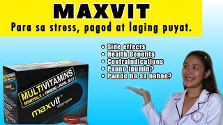 MAXVIT MULTIVITAMINS BENEFITS Vitamins para sa puyat pagod at stress  Maxvit vs Enervon activ [upl. by Dearden]