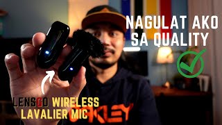 LENSGO MIC  LAVALIER WIRELESS MICROPHONE LWM318C REVIEW  TAGALOG [upl. by Lybis]