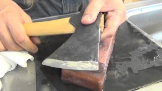 Gransfors amp Wetterlings axe sharpening [upl. by Etnelav]