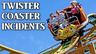 One Ride Two Accidents  The Twister Roller Coaster [upl. by Nidya]