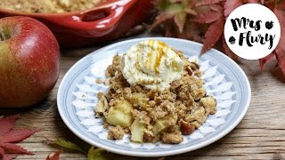 Sensationeller Apfel Crumble  Rezept Apple Crumble mit Haferflocken [upl. by Thgiled234]