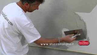 Travertino Toscano  How to apply Travertine plaster [upl. by Airbmac]