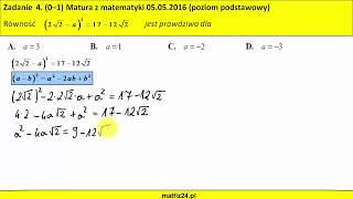 Równanie kwadratowe z wykorzystaniem wzorów skróconego mnożenia  MATFIZ24pl [upl. by Ayekal]