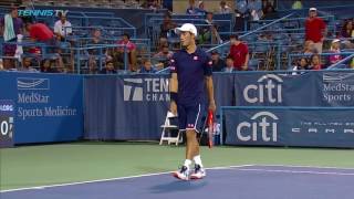 Nishikori vs del Potro super rally and match point  Citi Open Washington 2017 Day 4 [upl. by Heddie]