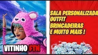 🔴FORTNITE AO VIVO SALA PERSONALIZADA OUTFIT CAIU MATOU [upl. by Reinaldos]