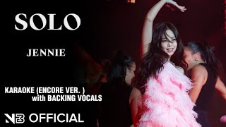 JENNIE  SOLO REMIX  KARAOKE EASY LYRICS ENCORE VER  WITH BACKING VOCALS [upl. by Saibot]