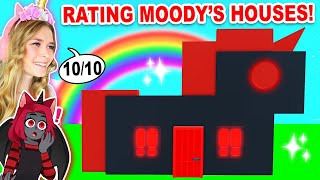 Rating My Best Friend Moodys Houses In Adopt Me Roblox [upl. by Lletnahc]