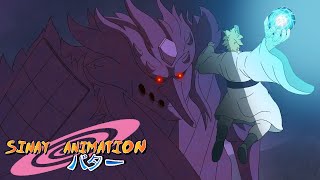 Borushiki vs Sasukes Susanoo Armor NarutoBoruto Fan Animation [upl. by Wilmott]