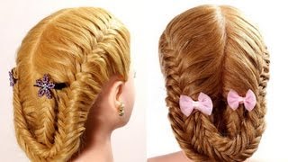 Fishtail braid hairstyle tutorial Braided hairstyles for long hair [upl. by Nodnar198]