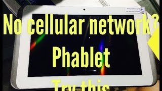 android phablet set up how to get cellular network [upl. by Dalia]