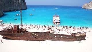 Shipwreck Zakynthos Cavo Grosso Cruises Navagio Beach [upl. by Damha]