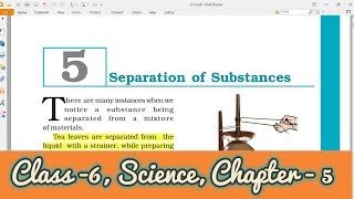 Class 6 Science  Chapter 5  Separation of Substances [upl. by Elam964]