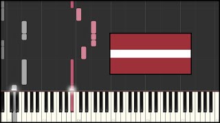 Latvia National Anthem  Dievs Svētī Latviju Piano Tutorial [upl. by Oiromed]