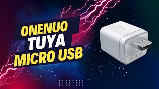 ONENUO Tuya Smart Micro USB Adaptor Switch 5V WiFi Works with Alexa Hey Google Alice for Smart Life [upl. by Norbie]