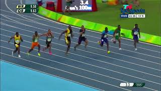 Usain Bolt Final 100 Metros  Juegos Olimpicos Rio 2016  Relato Gonzalo Bonadeo [upl. by Hauhsoj]