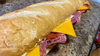 How To Make A Italian Sub Sandwich  Hoagie Sandwich [upl. by Atikram]