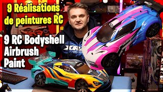 Réalisations de peintures de carrosseries RC à lAérographe par Tony RC [upl. by Anitserp]