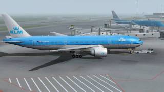 FS2004 KLM B777200ER AmsterdamEHAM to MadridLEMD [upl. by Rehnberg]