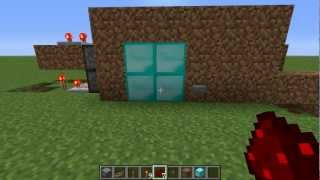 Minecraft Piston Tür für einen 2x2 Tunnel mit XOR Gate [upl. by Anabel]