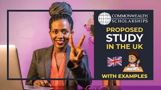 COMMONWEALTH SHARED SCHOLARSHIPS  PROPOSED STUDY IN THE UK QNs 1amp2 [upl. by Rekab966]