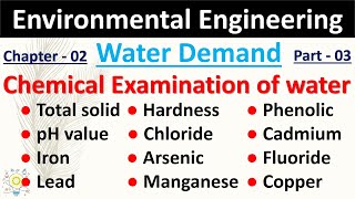 Chemical Examination of Water  Water Demand in Hindi  Part 03  Environmental Engineering [upl. by Piwowar]