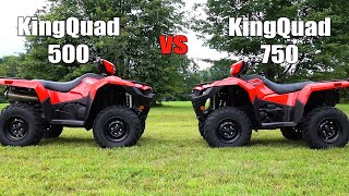 Suzuki KingQuad 750 vs 500 Shootout [upl. by Daigle17]