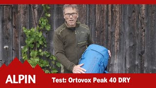 Test 2021 Ortovox Peak 40 Dry  Tourenrucksack  ALPIN  Das Bergmagazin [upl. by Brook]