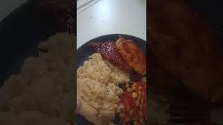 Succotash Hammond rice BBQ pork chops eating show foodie mukbangcommunity eatingshow mukbangers [upl. by Nirahs220]