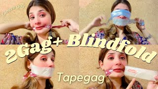 Cleave gagBlindfoldGag talk with medical tapeaqsaadil challenge gag blindfold cleavetape [upl. by Nebur]