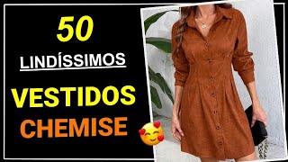 VESTIDOS CHEMISE  50 Modelos Incríveis de Vestidos Chemise para Mulheres Modernas 💕 [upl. by Kcirtapnaes]