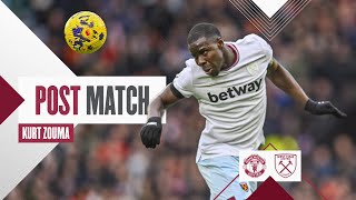 quotWe Have To Improve In Both Boxesquot  Man United 30 West Ham  Kurt Zouma  Post Match Reaction [upl. by Sayed]