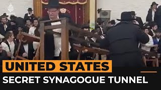 Arrests over secret tunnel at New York synagogue [upl. by Hortensa]