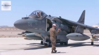 AV8B Harrier Preflight Conventional Takeoff amp Landing [upl. by Nujra]