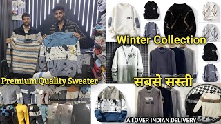 Premium Quality Winter Clothes Wholesale Market in Delhi  Sweater Wholesale Market [upl. by Trebbor733]