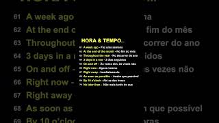 Hora e tempo em inglês [upl. by Zechariah226]