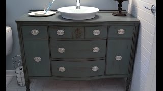 Diy Bathroom Vanity from Dresser [upl. by Cheung]