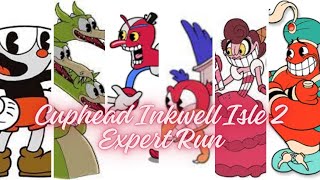 Cuphead  All Bosses Inkwell Isle 2  Expert Run [upl. by Freyah]