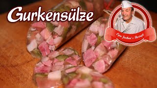 Gurkensülze selber machen  Eisbein mit Gurken in Aspik  Opa Jochens Rezept [upl. by Magen]