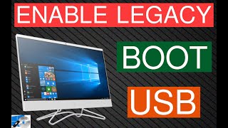 How to Boot HP 24 AllInone and install Windows 10  Legacy Enabled [upl. by Eirhtug]