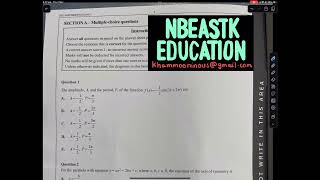 2023 VCE Mathematical Methods Exam 2 Multiple Choice Suggested Solutions [upl. by Klute]