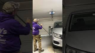 Spring conversion on a Wayne Daltongaragedooropenerrepair garagedoorsandmore DIY [upl. by Pyle451]