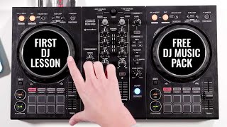 Beginner DJ Lesson  How To DJ On The DDJ400  Perform Your First Mix With Our FREE DJ Music Pack [upl. by Nay]